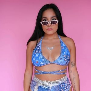 Ravewithmigente High Horse Wrap Bralette Large